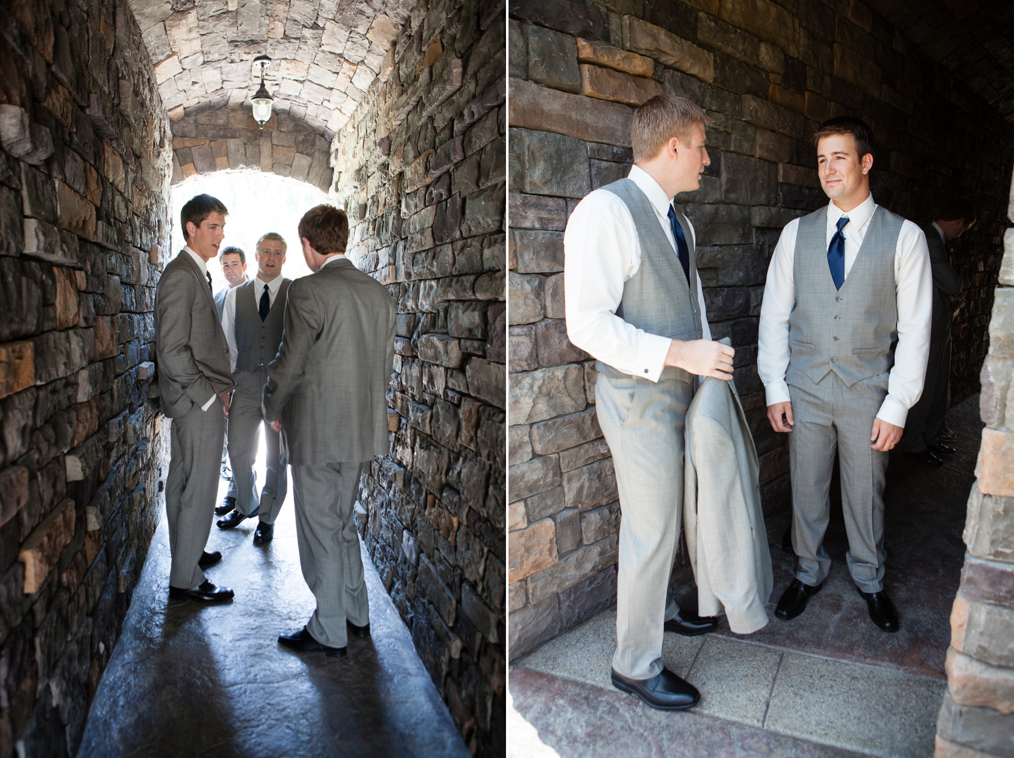 Ben and Lachelle's classy blush pink and navy blue outdoor summer wedding