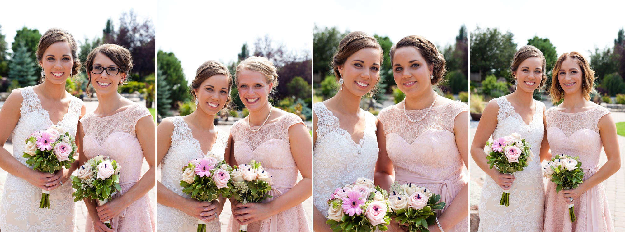 Ben and Lachelle's classy blush pink and navy blue outdoor summer wedding