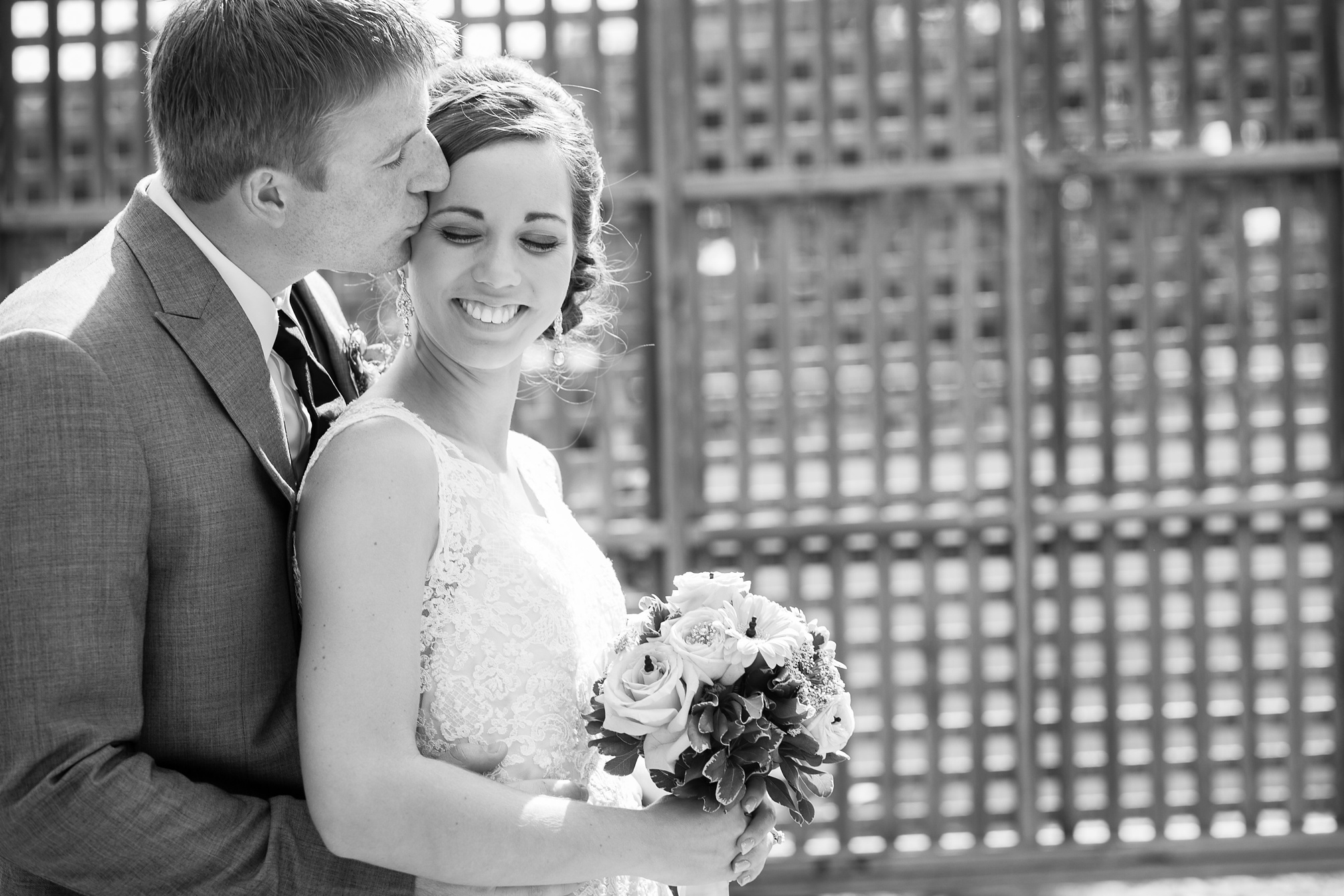 Ben and Lachelle's classy blush pink and navy blue outdoor summer wedding
