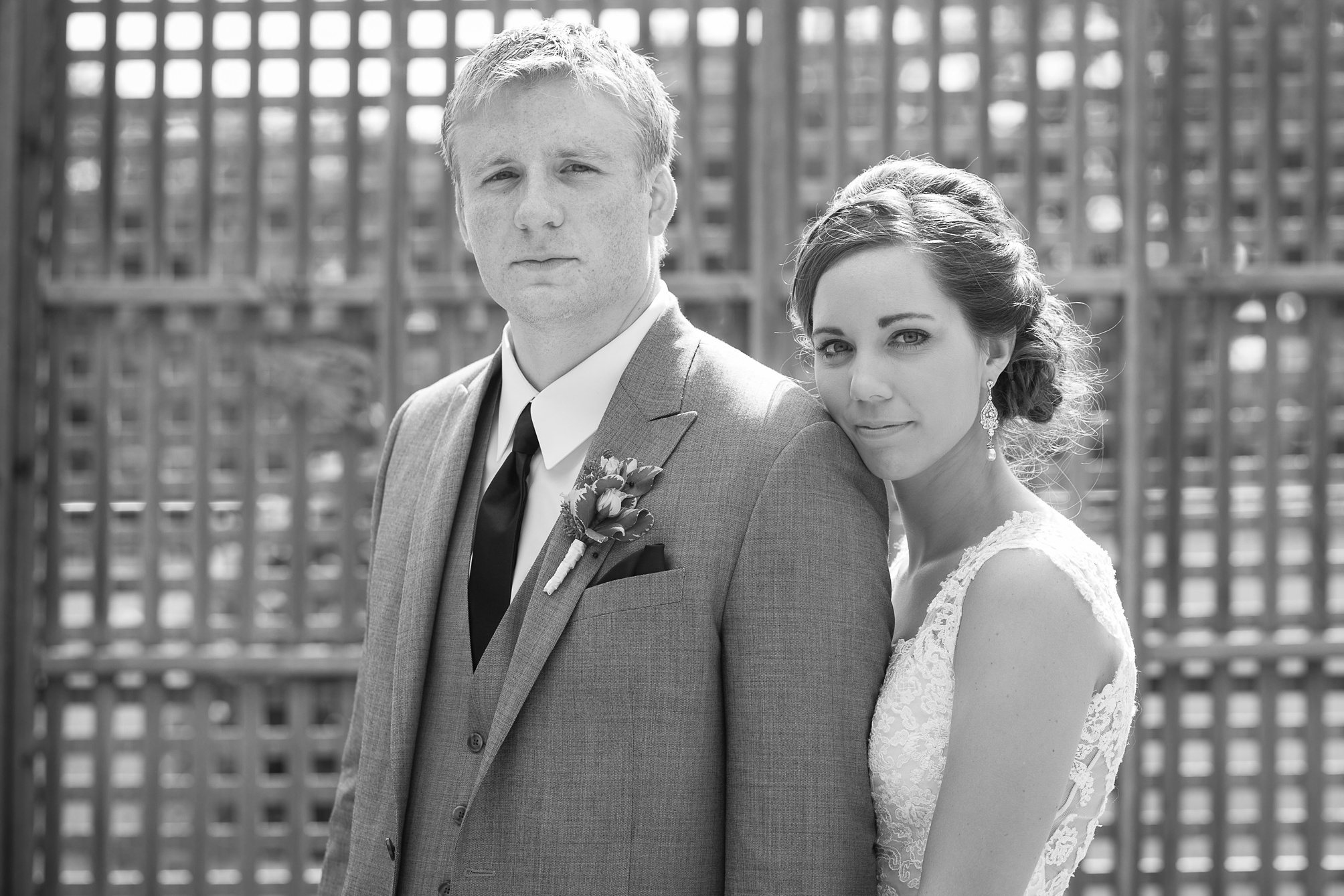 Ben and Lachelle's classy blush pink and navy blue outdoor summer wedding