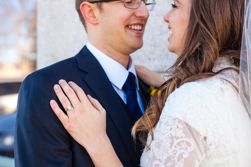 Beautiful Cardston Temple wedding by Kinsey Holt Photography