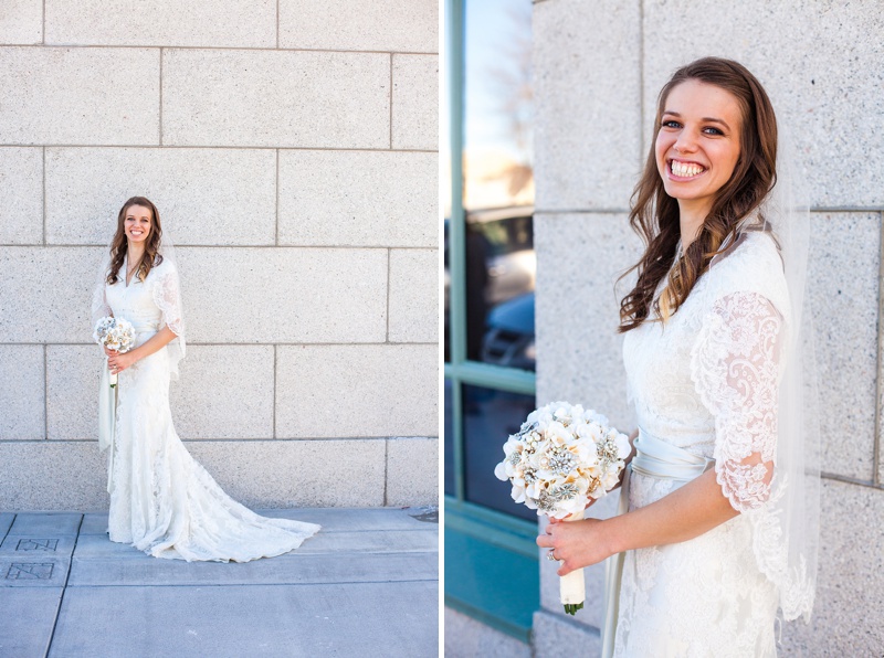 Beautiful Cardston Temple wedding by Kinsey Holt Photography