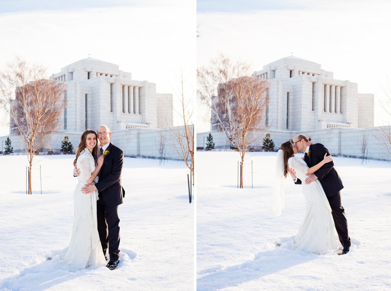 Beautiful Cardston Temple wedding by Kinsey Holt Photography