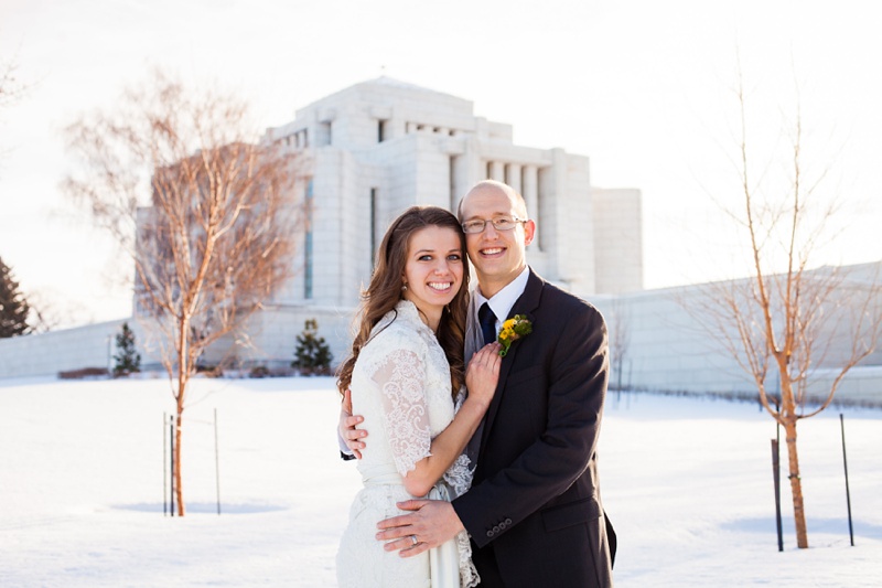 Beautiful Cardston Temple wedding by Kinsey Holt Photography