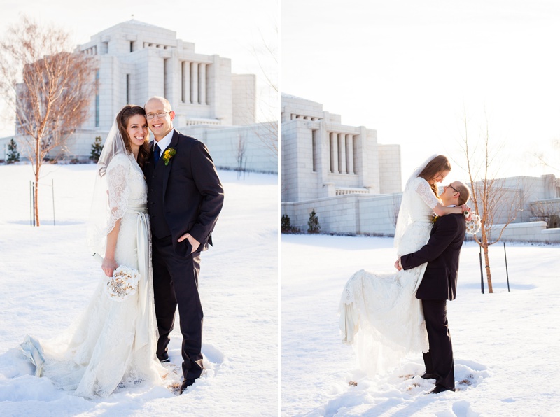 Beautiful Cardston Temple wedding by Kinsey Holt Photography
