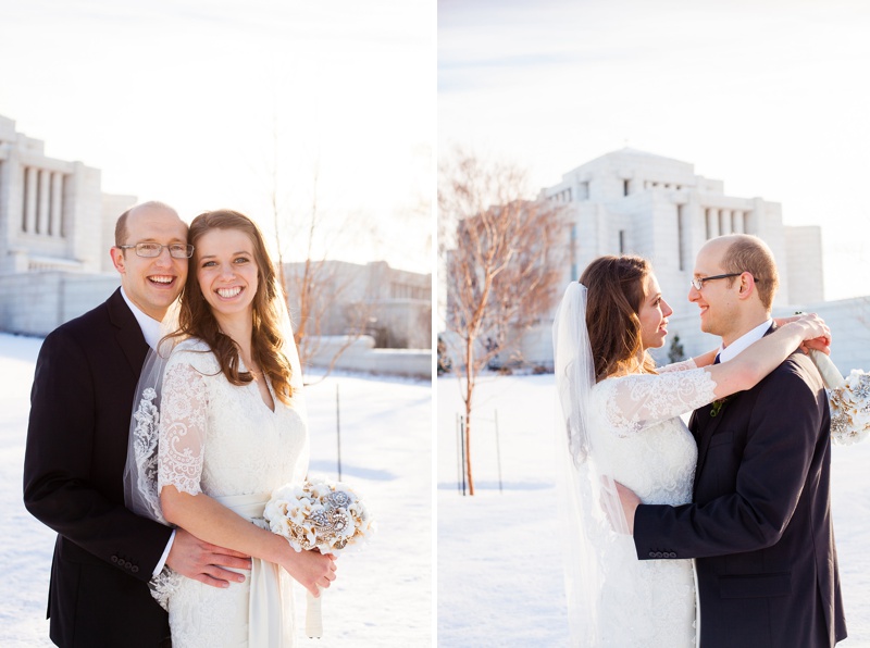 Beautiful Cardston Temple wedding by Kinsey Holt Photography