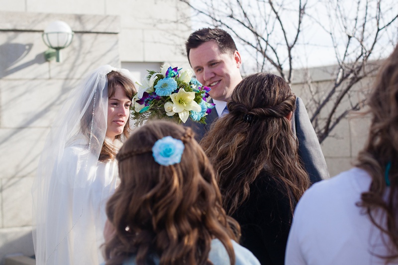 Cardston Temple Winter Wedding by Southern Alberta wedding photographer Kinsey Holt