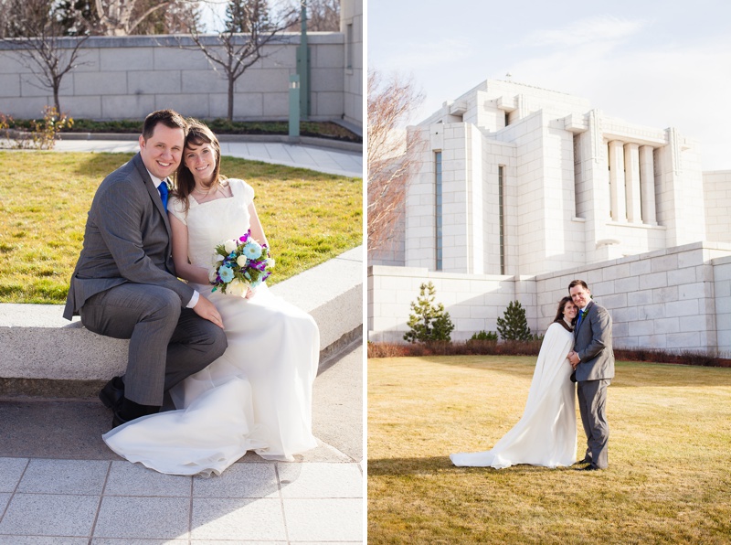 Cardston Temple Winter Wedding by Southern Alberta wedding photographer Kinsey Holt Photography