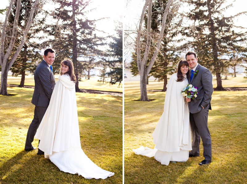 Cardston Temple Winter Wedding by Southern Alberta wedding photographer Kinsey Holt Photography