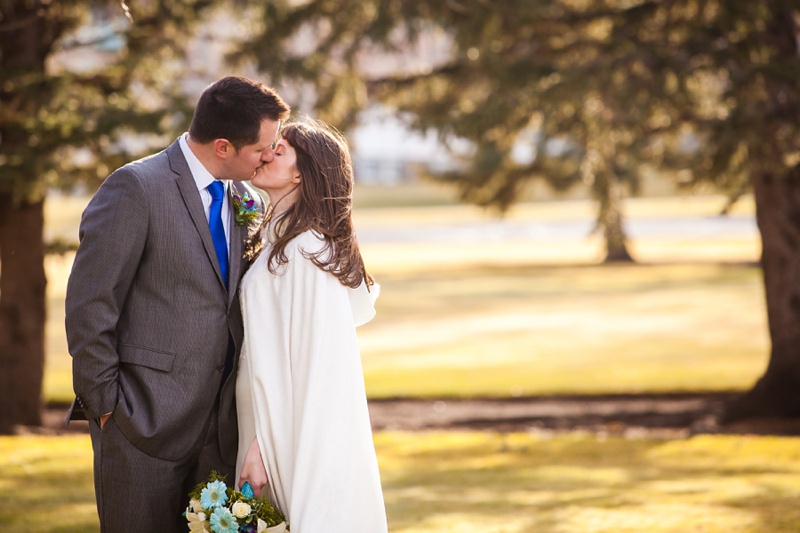 Cardston Temple Winter Wedding by Southern Alberta wedding photographer Kinsey Holt Photography