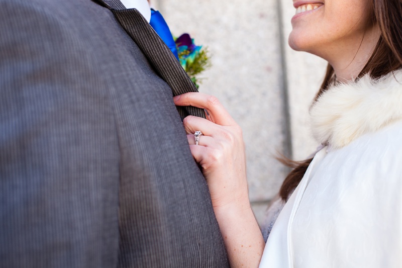 Cardston Temple Winter Wedding by Southern Alberta wedding photographer Kinsey Holt