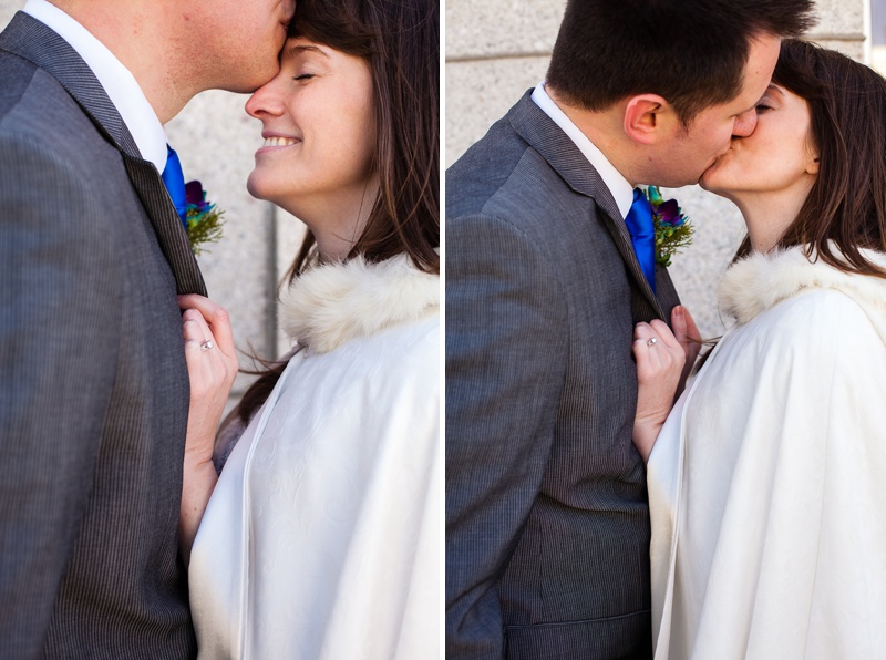 Cardston Temple Winter Wedding by Southern Alberta wedding photographer Kinsey Holt