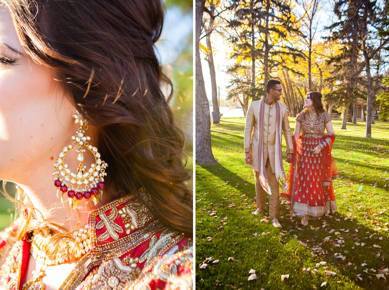 Lethbridge Indian wedding, red dress, Lethbridge wedding