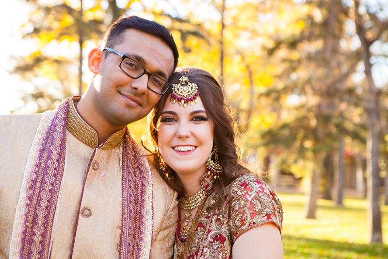 Lethbridge Indian wedding, red dress, Lethbridge wedding