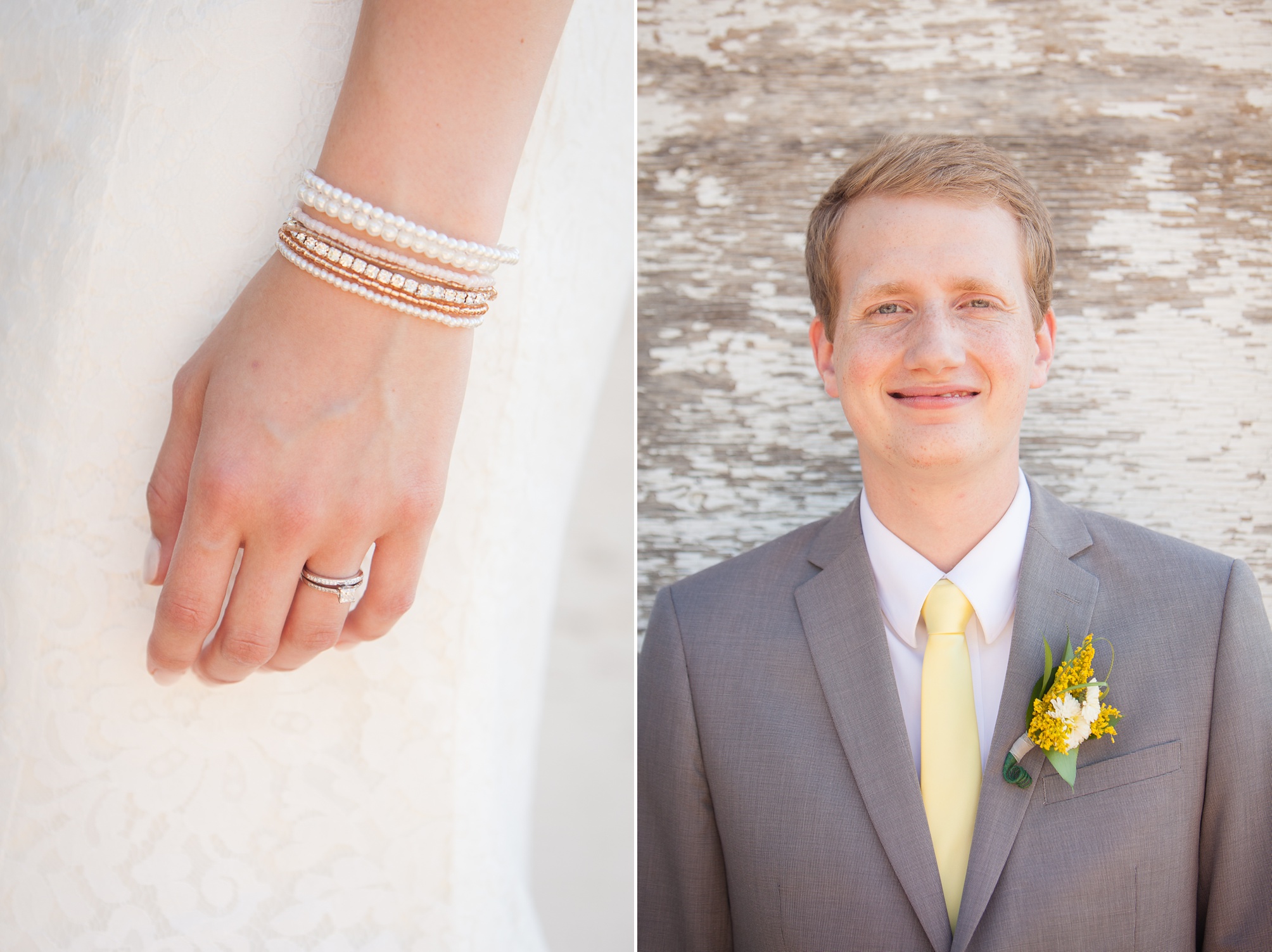 Nathan and Tannis' Cardston yellow and grey springtime Cardston temple wedding, by Kinsey Holt Photography