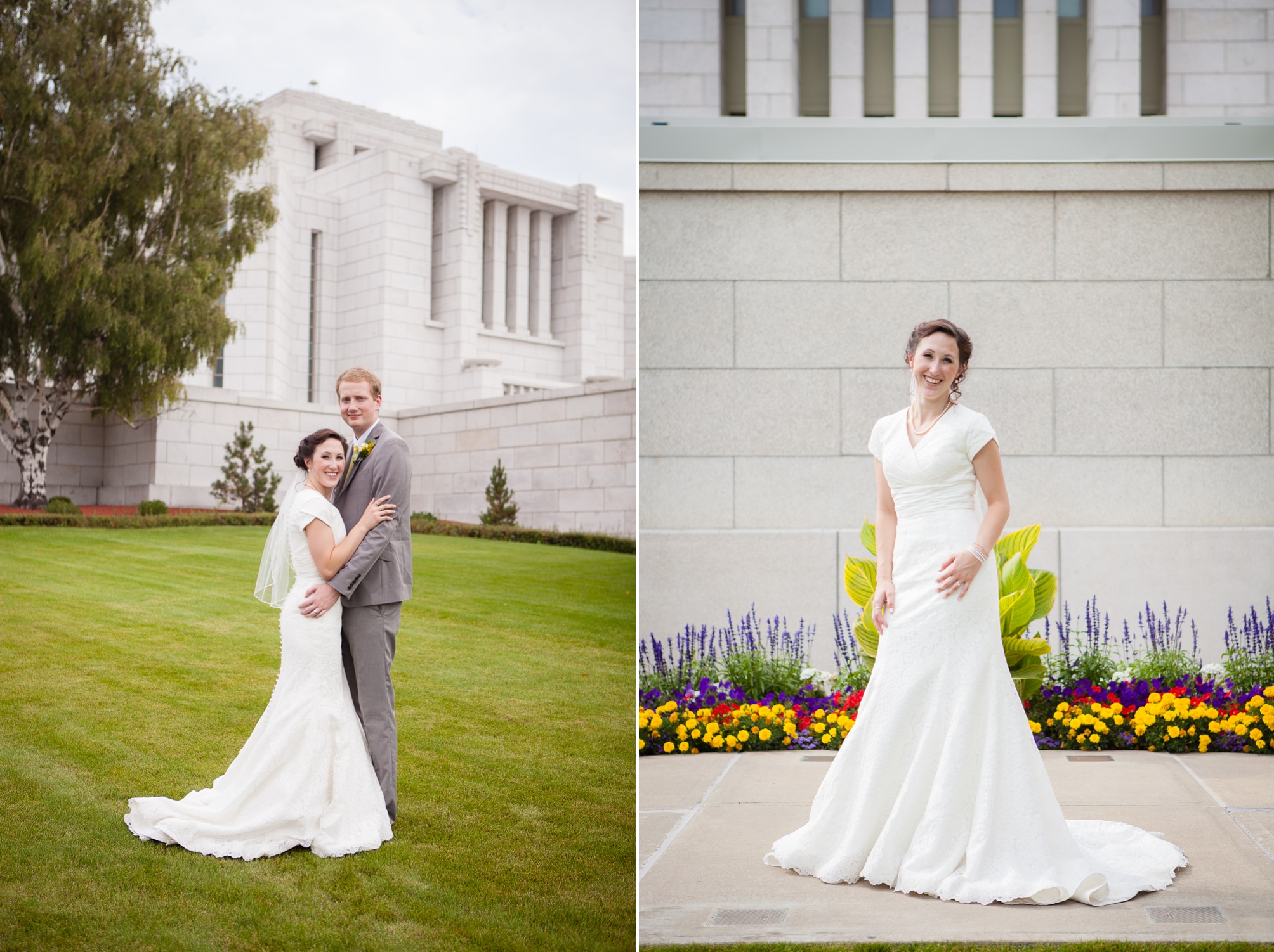 Nathan and Tannis' Cardston yellow and grey springtime Cardston temple wedding, by Kinsey Holt Photography