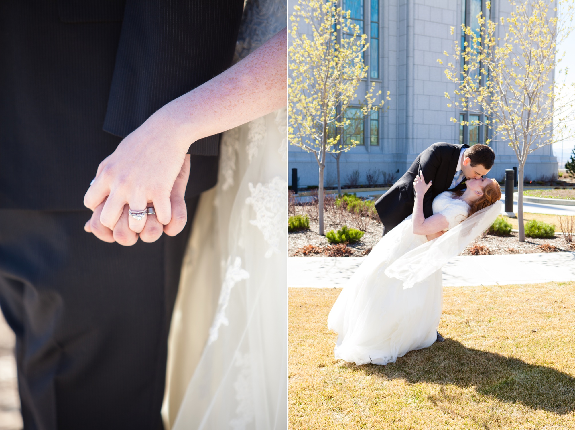 Calgary Temple wedding, yellow and blue, Kinsey Holt Photography