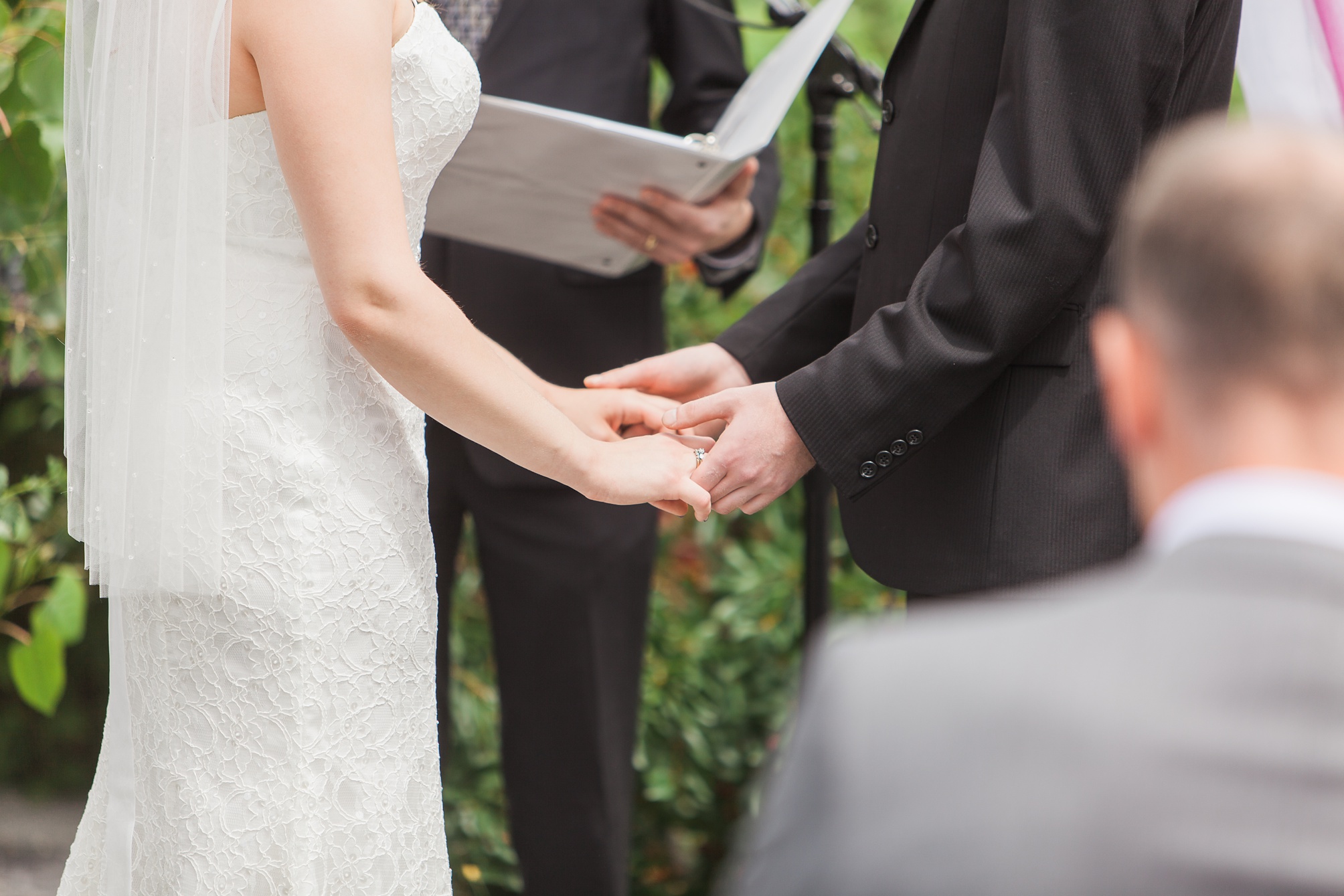 Purple and white Raymond Backyard Wedding by Kinsey Holt Photography
