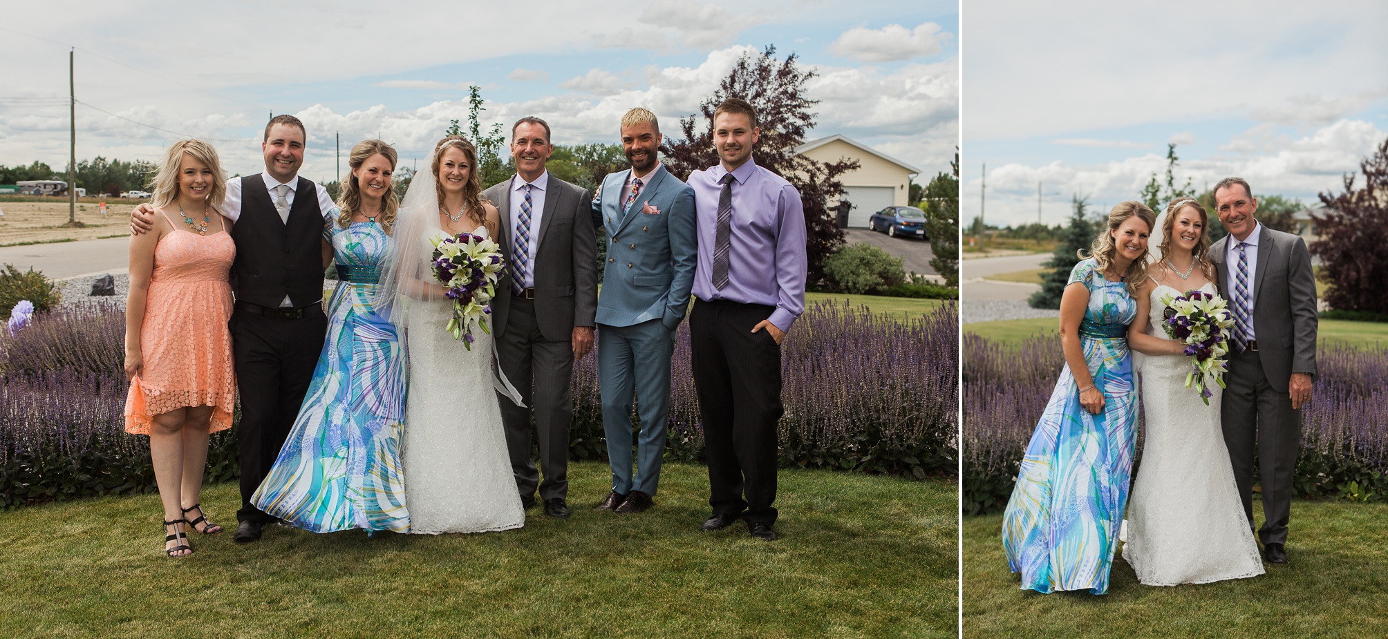 Purple and white Raymond Backyard Wedding by Kinsey Holt Photography