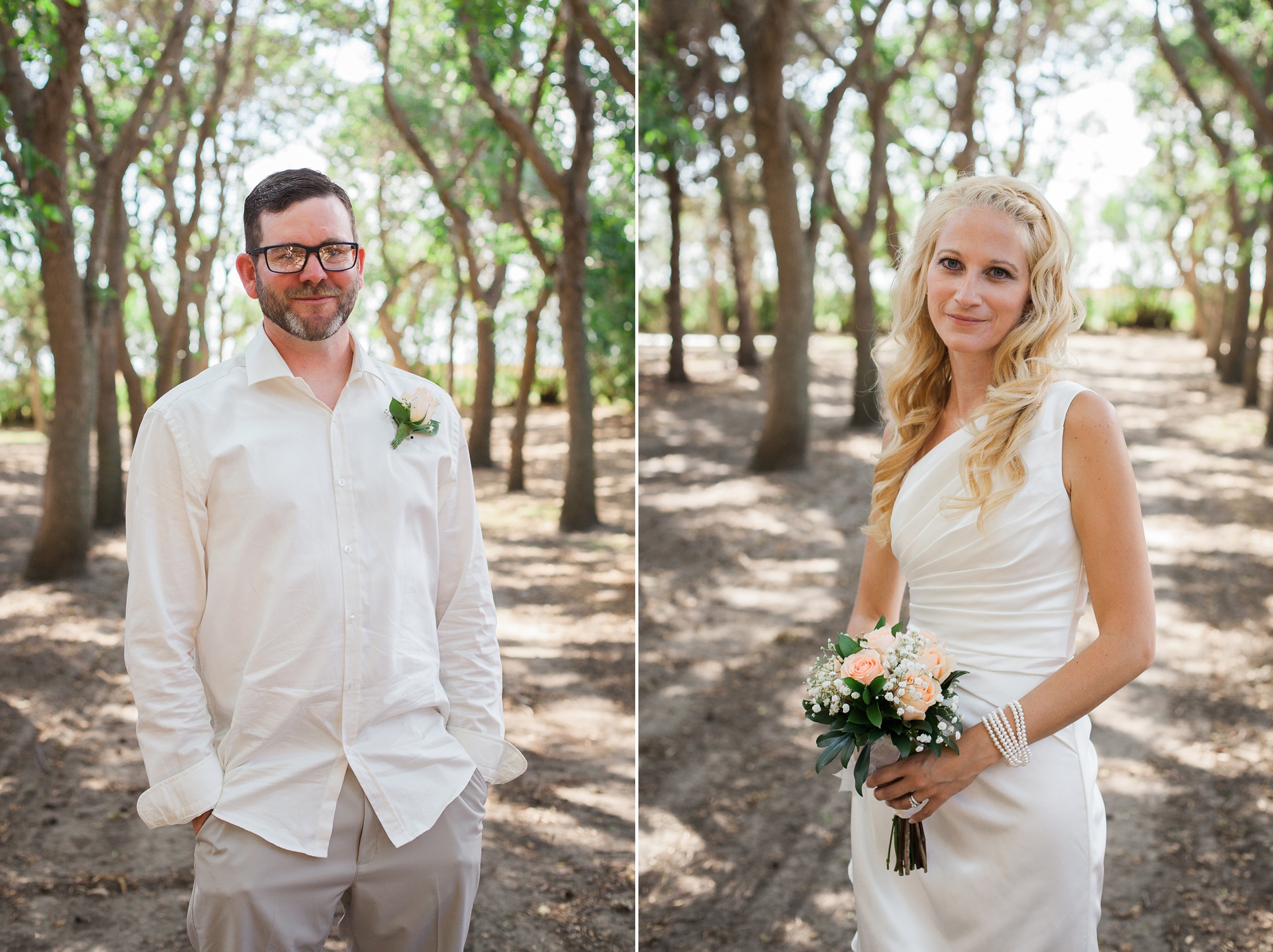 Casual pink and white backyard wedding 