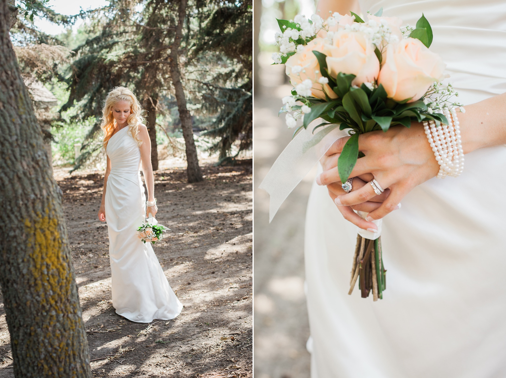 Casual pink and white backyard wedding 