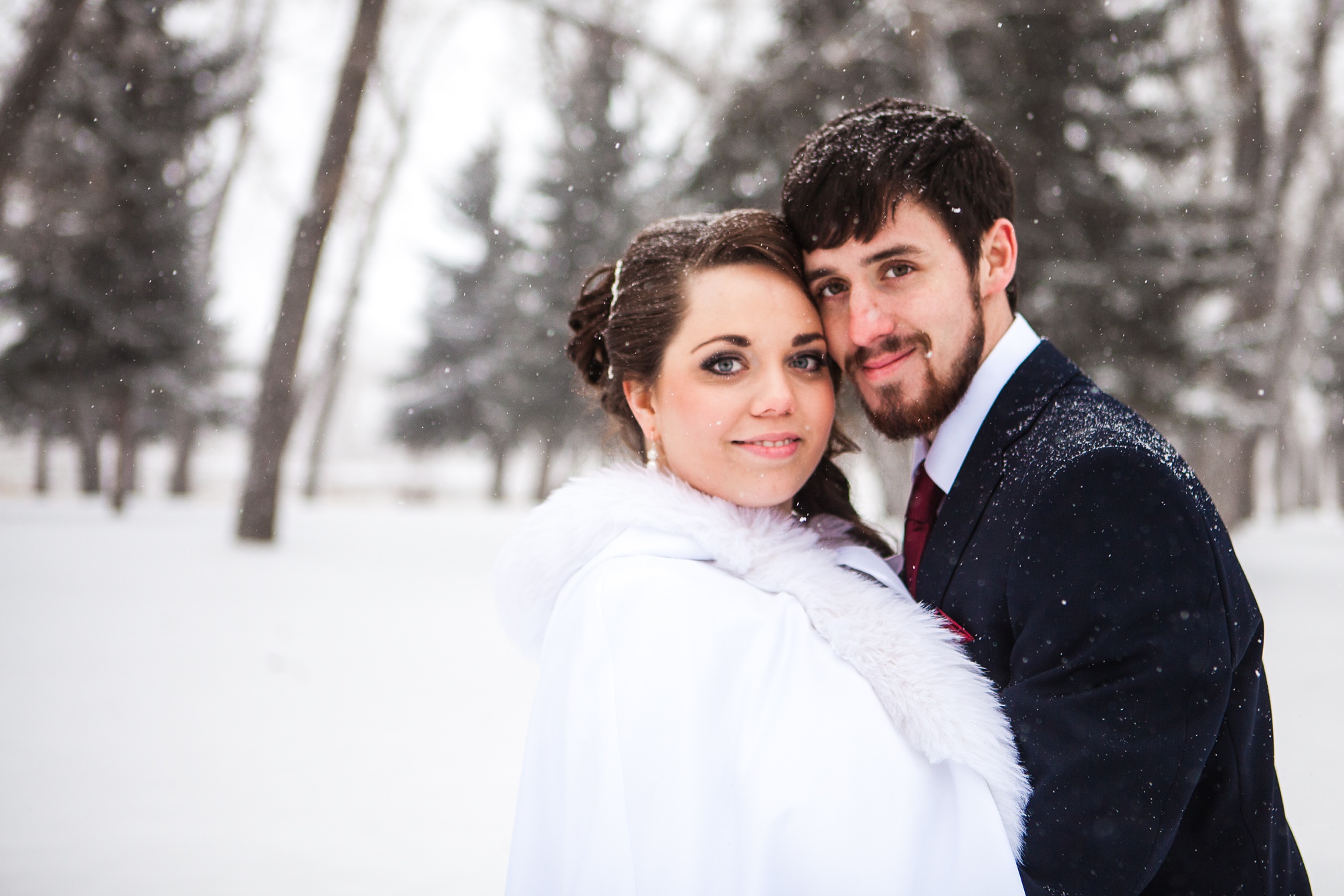 Alex and Kim's snowy winter wedding