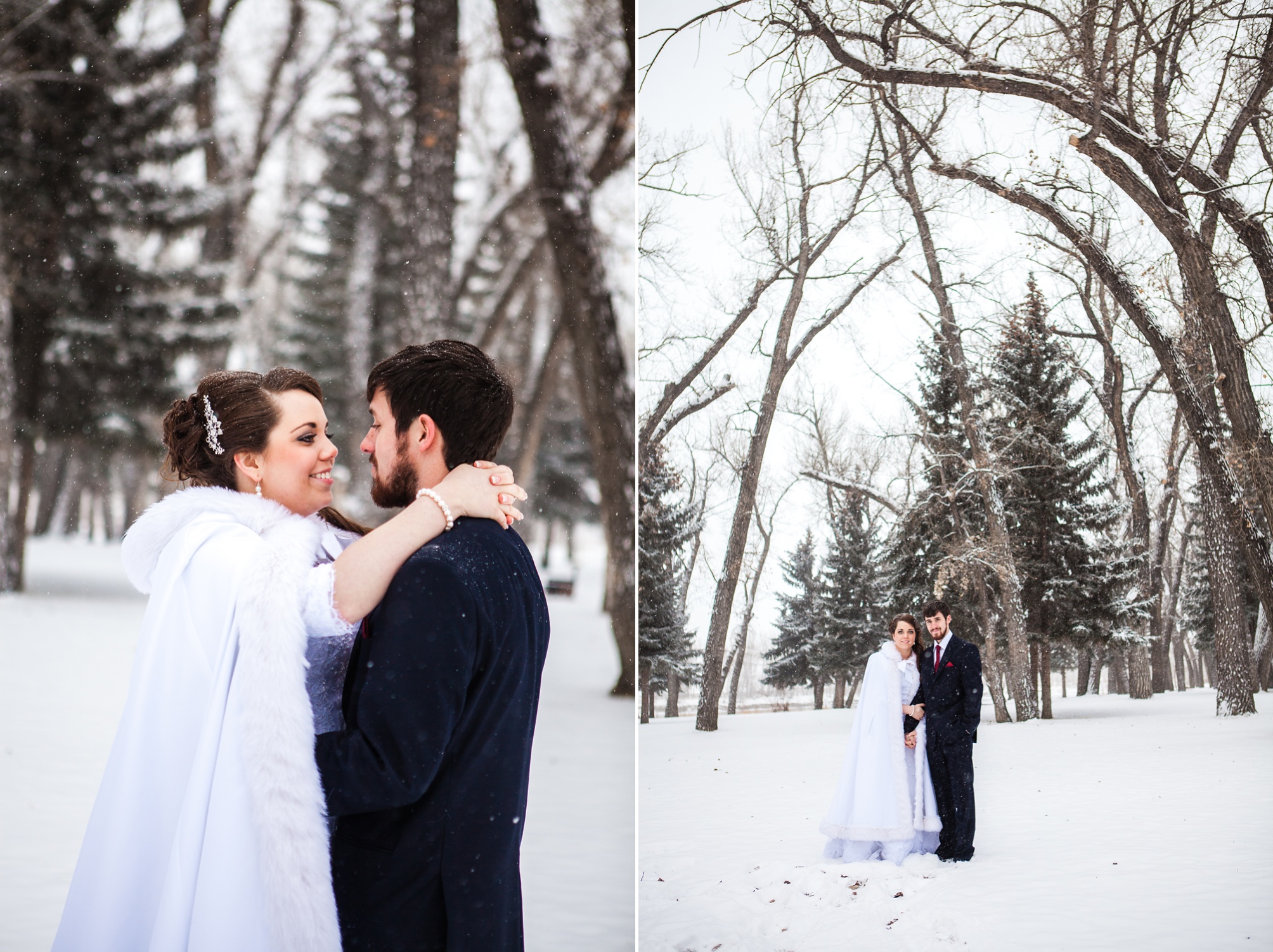 Alex and Kim's snowy winter wedding