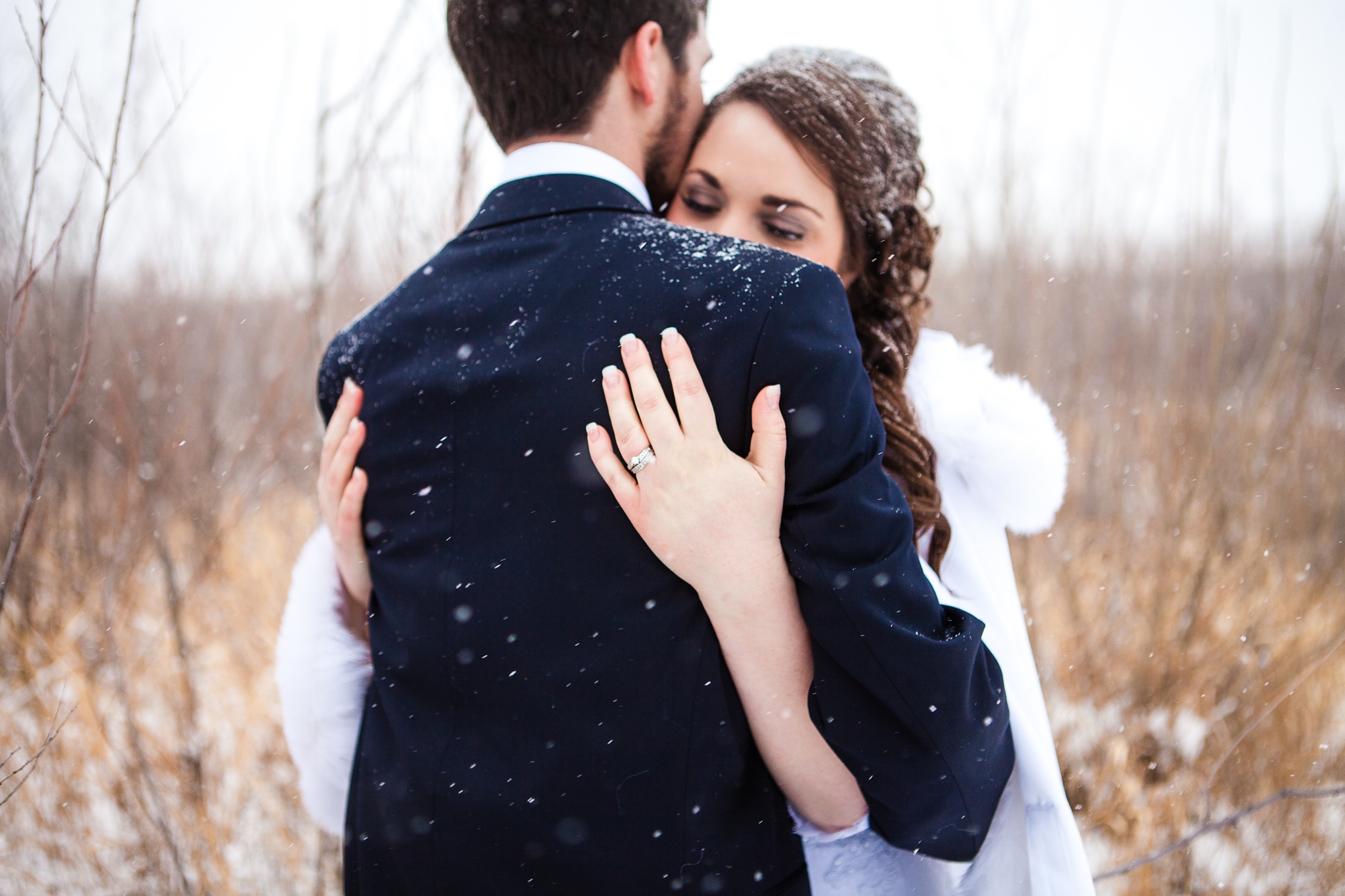 Alex and Kim's snowy winter wedding