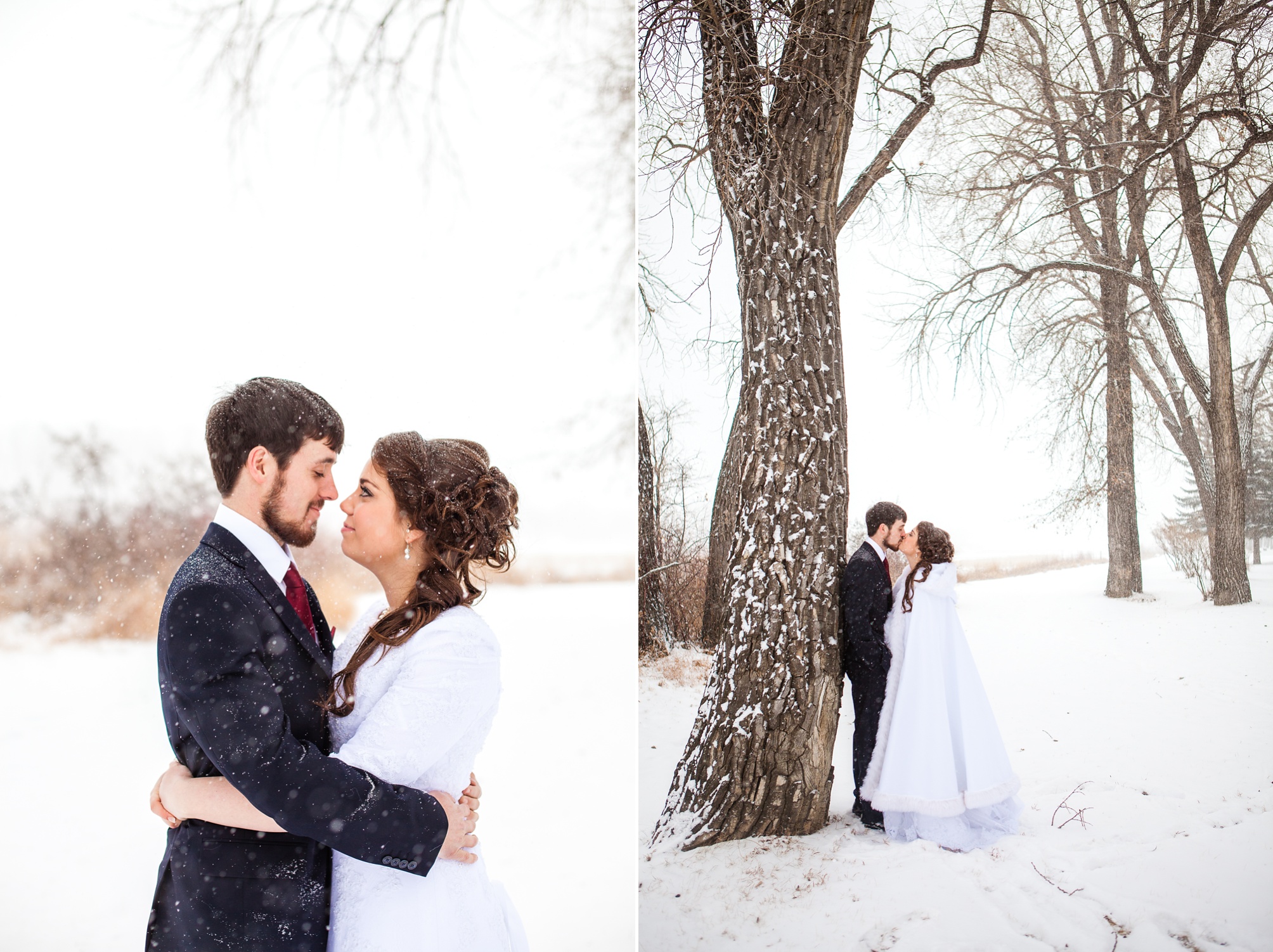 Alex and Kim's snowy winter wedding