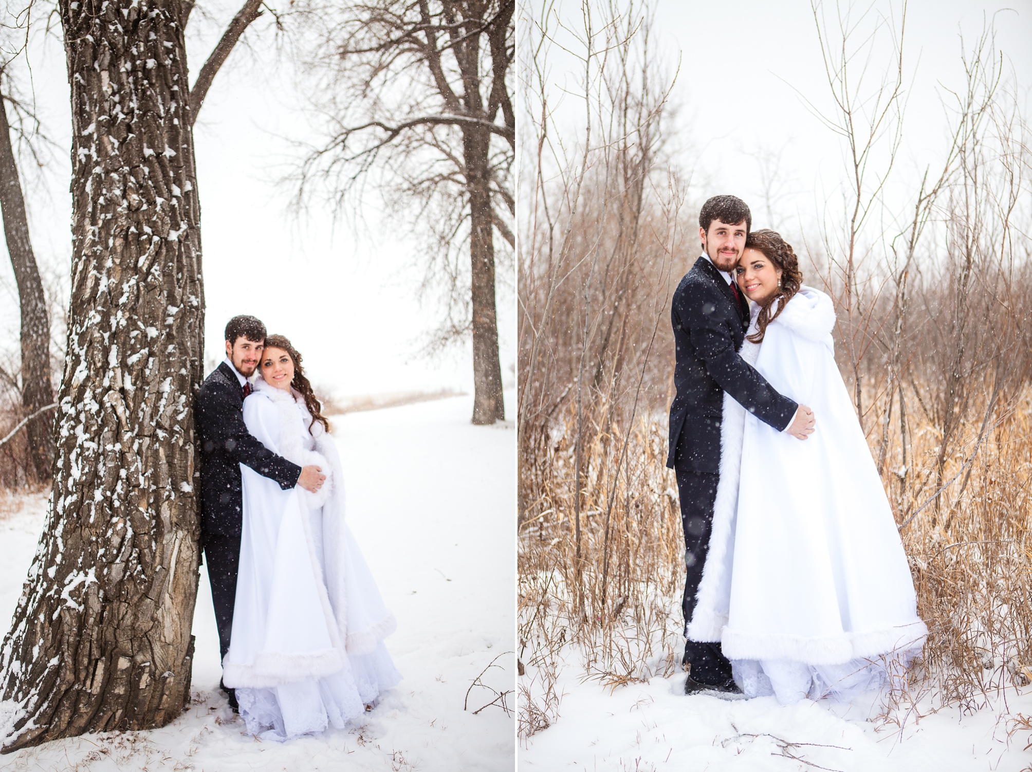 Alex and Kim's snowy winter wedding