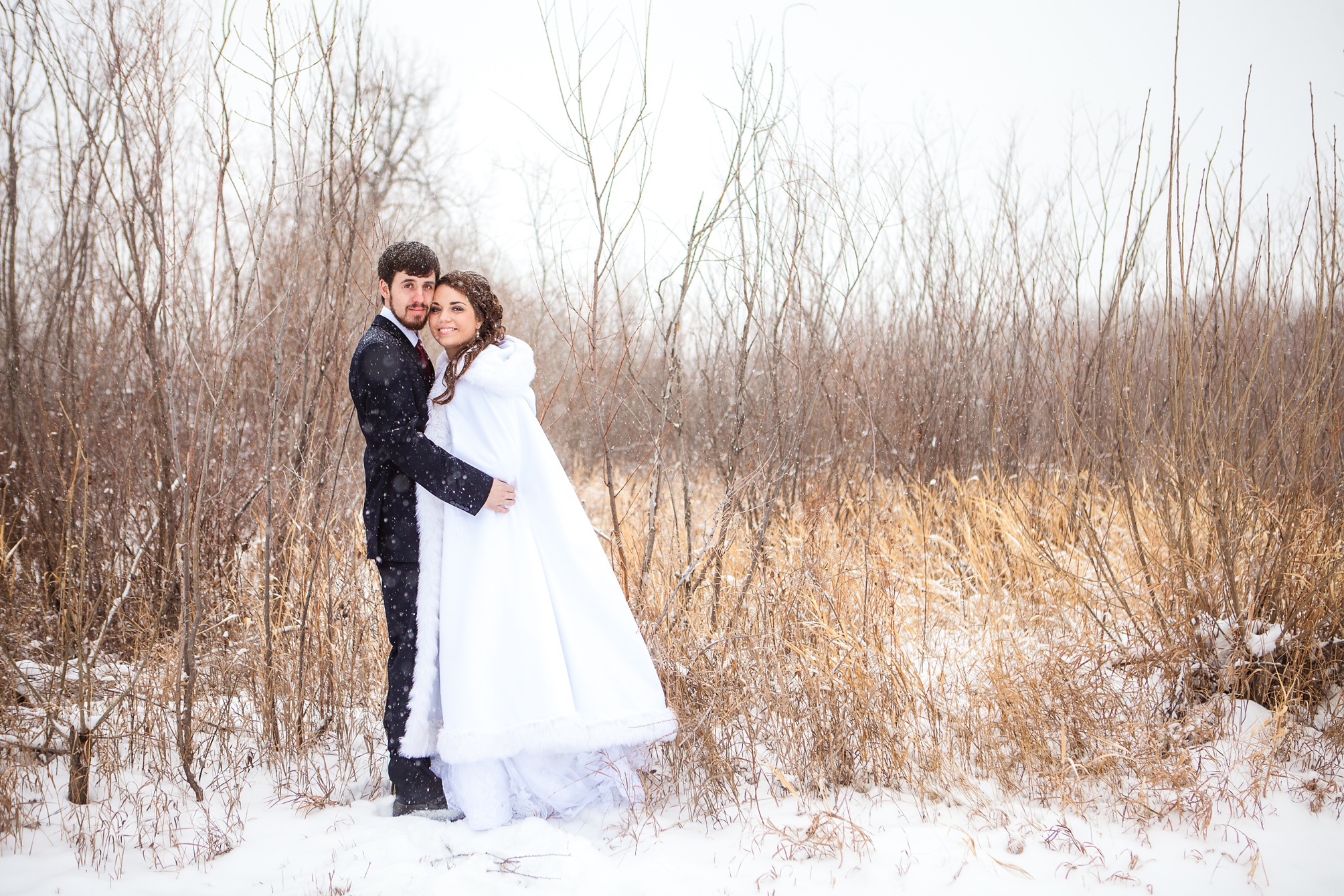 Alex and Kim's snowy winter wedding