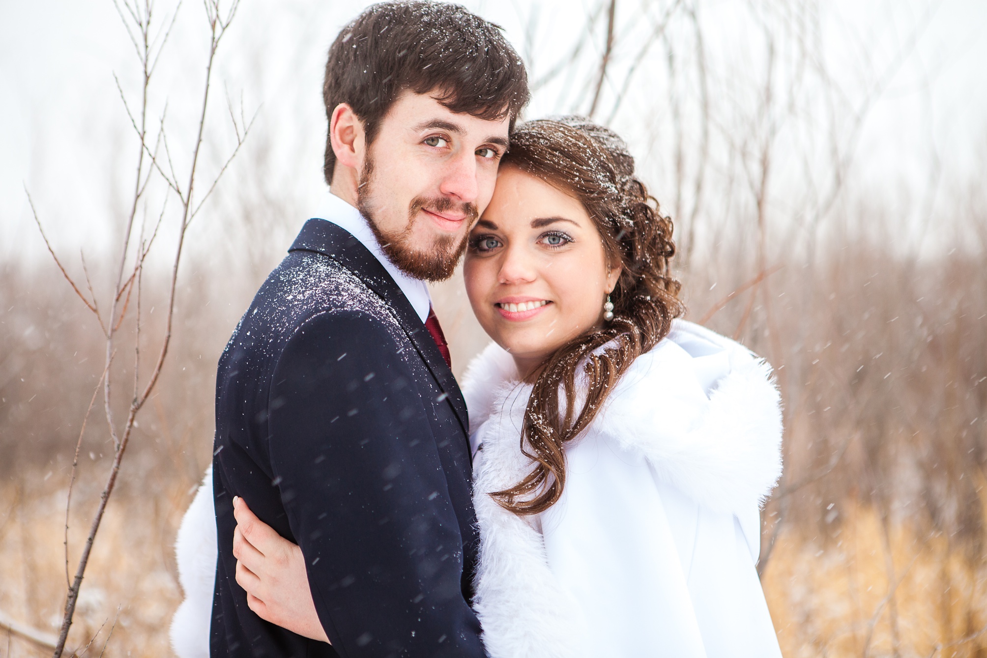 Alex and Kim's snowy winter wedding