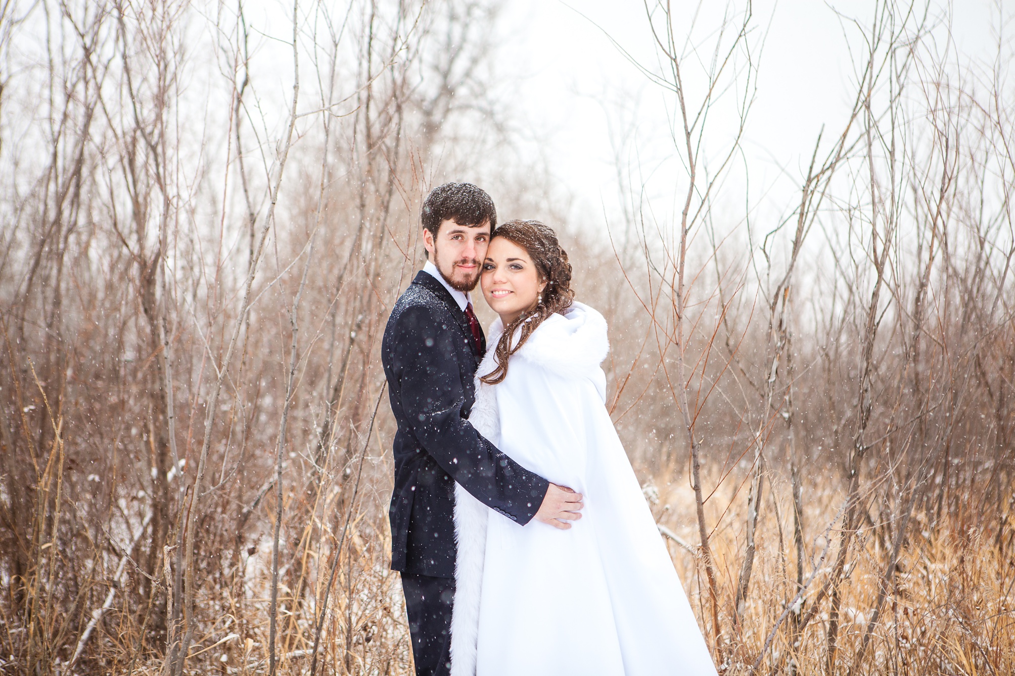 Alex and Kim's snowy winter wedding