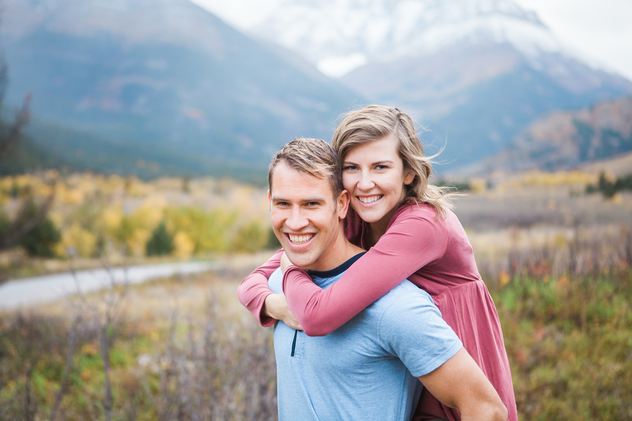 A romantic engagement session Waterton, AB