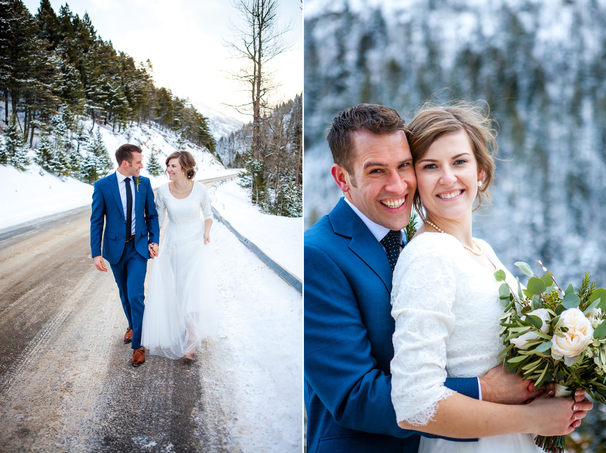 Jonny and Jordan's Waterton Winter Wedding