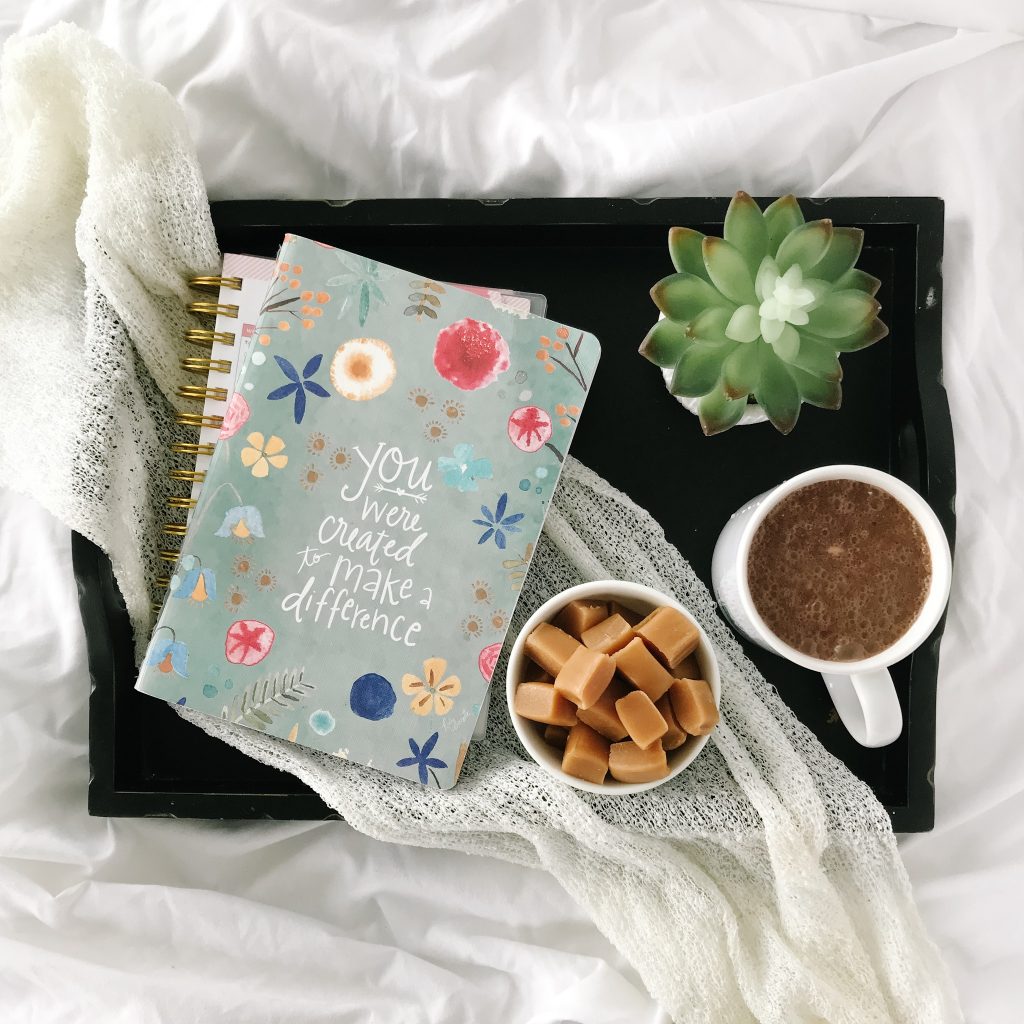 My grandma's favourite caramel recipe in a flatlay