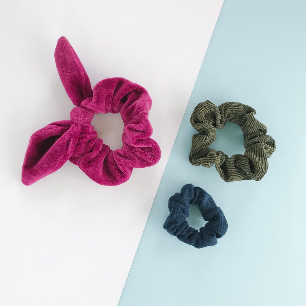 Scrunchies flatlay by Kinsey Holt