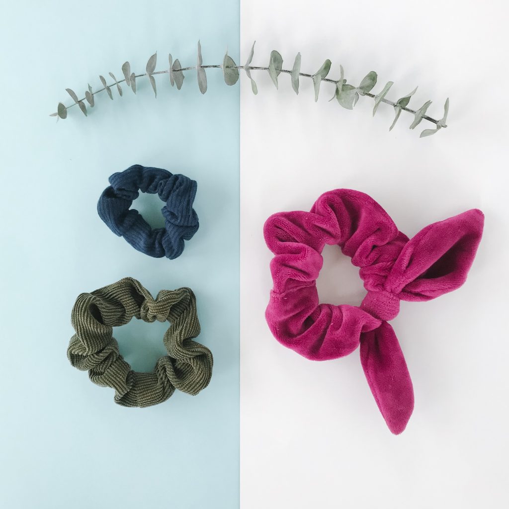 Scrunchies flatlay by Kinsey Holt