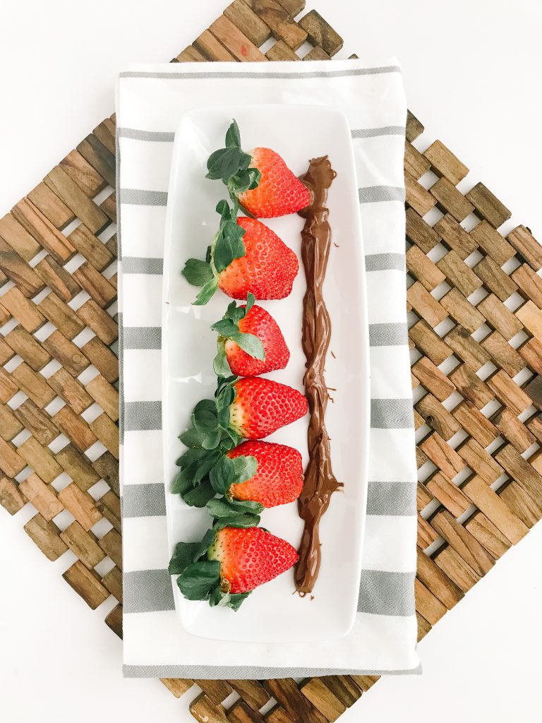 Nutella and strawberries by Lethbridge brand photographer