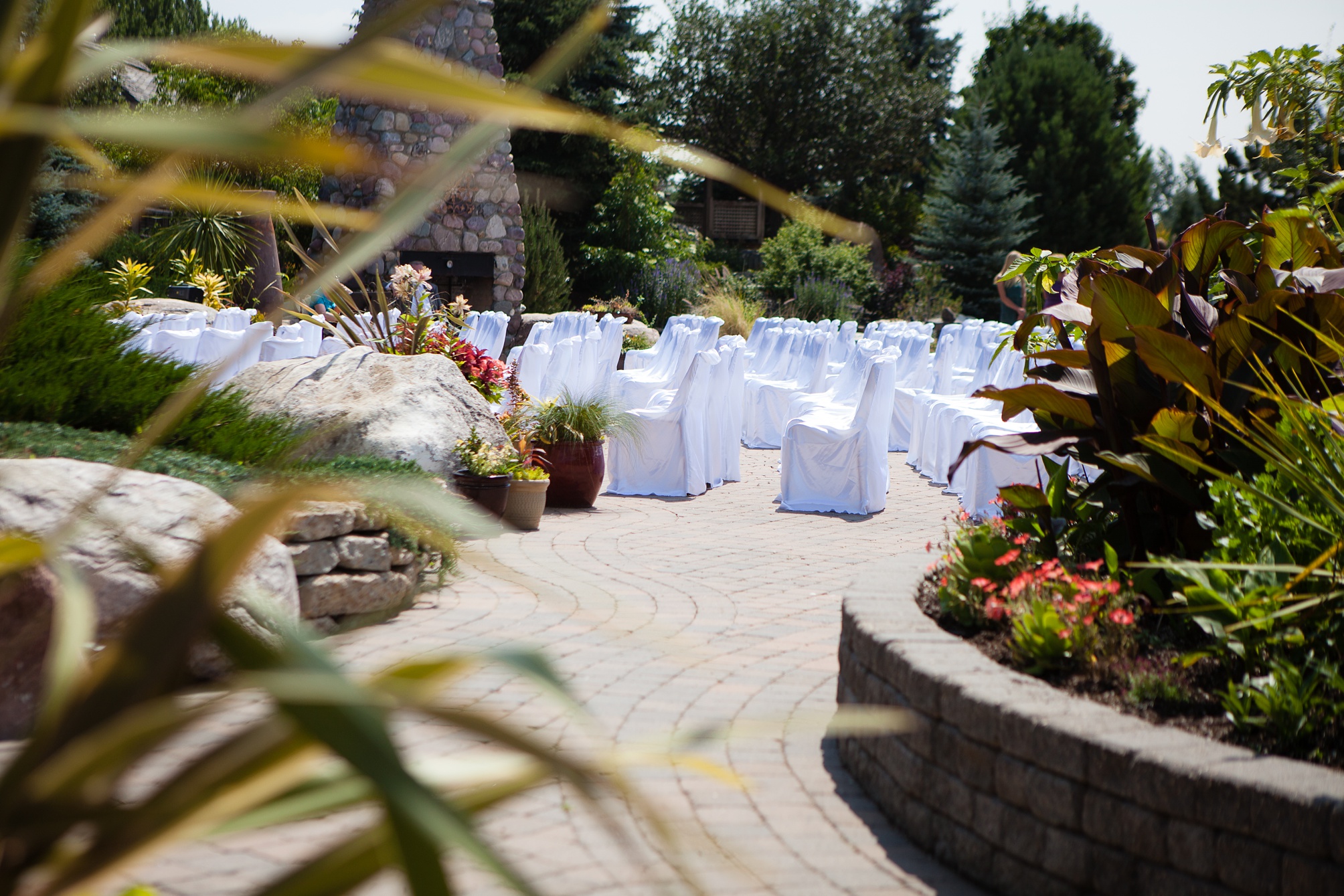 Ben and Lachelle's classy blush pink and navy blue outdoor summer wedding