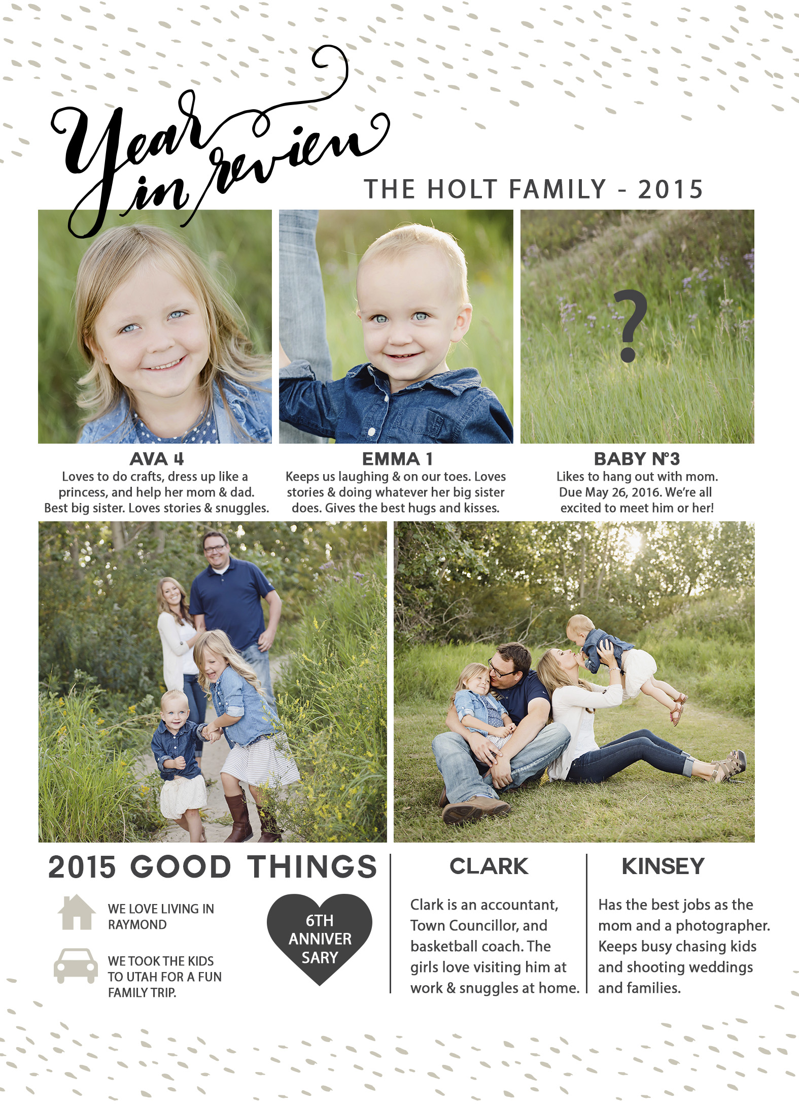 Thanks clients for a great year from Lethbridge Wedding Photographer Kinsey Holt