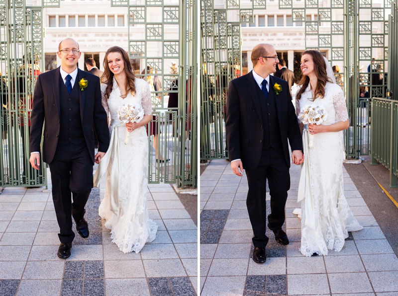 Beautiful Cardston Temple wedding by Kinsey Holt Photography