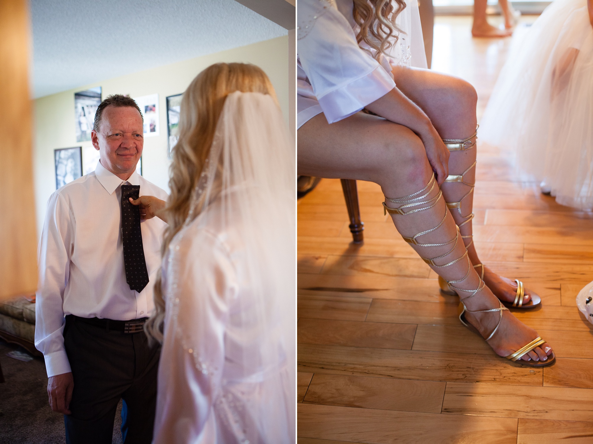 Mom helping dad with tie shot, Kinsey Holt Photography