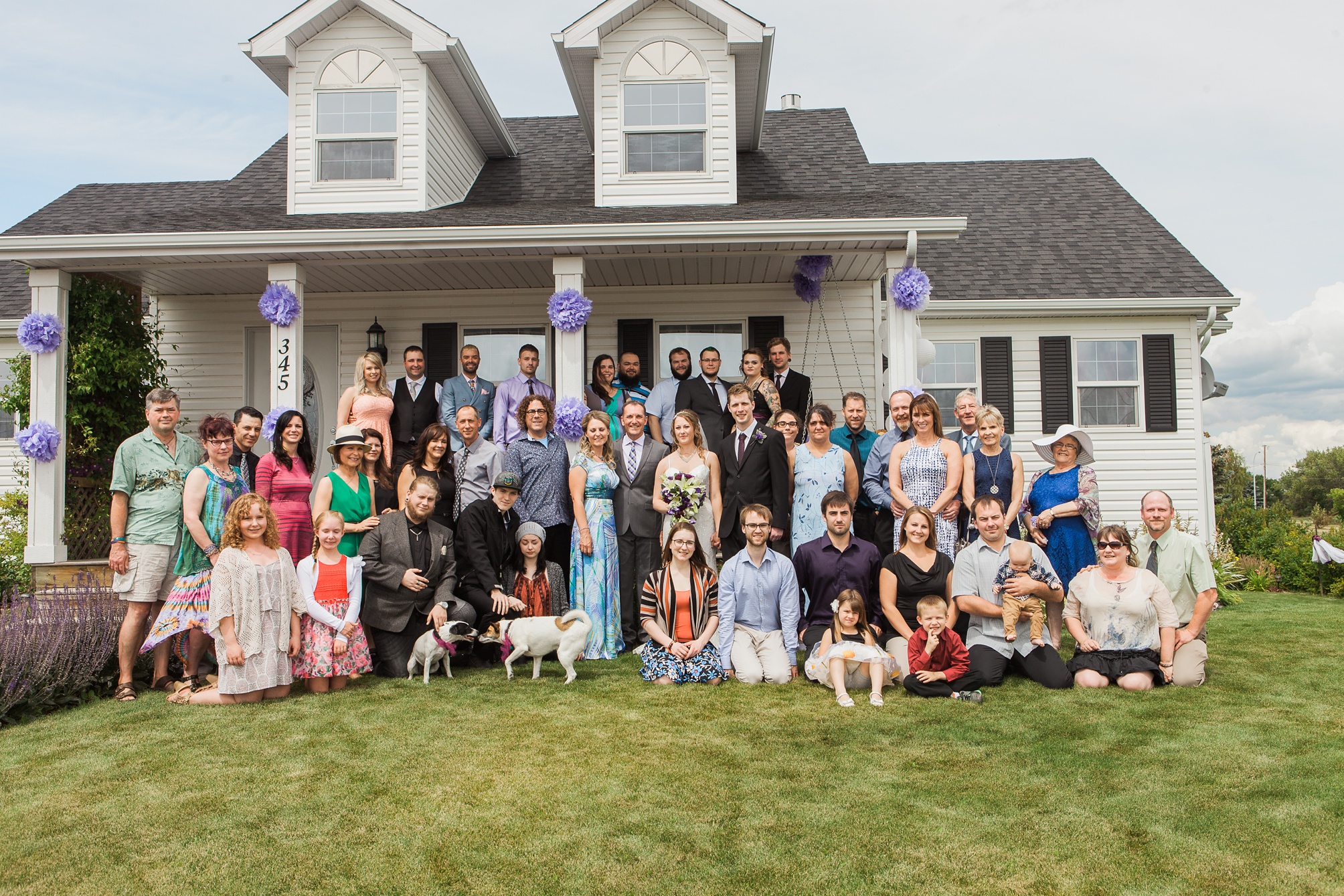 Purple and white Raymond Backyard Wedding by Kinsey Holt Photography