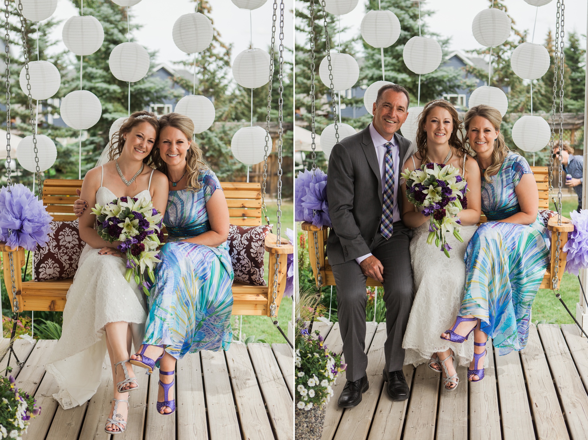 Purple and white Raymond Backyard Wedding by Kinsey Holt Photography