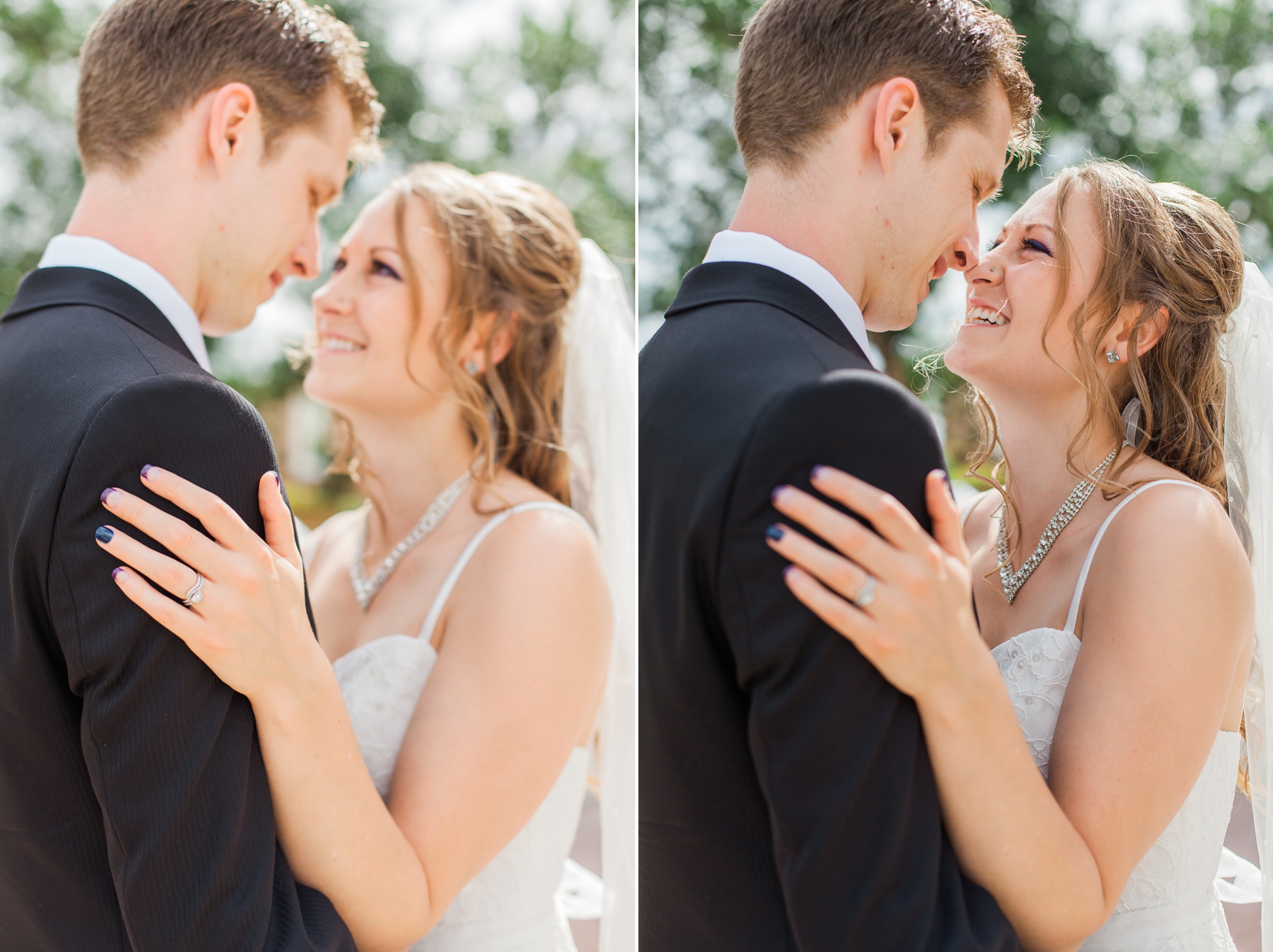 Purple and white Raymond Backyard Wedding by Kinsey Holt Photography
