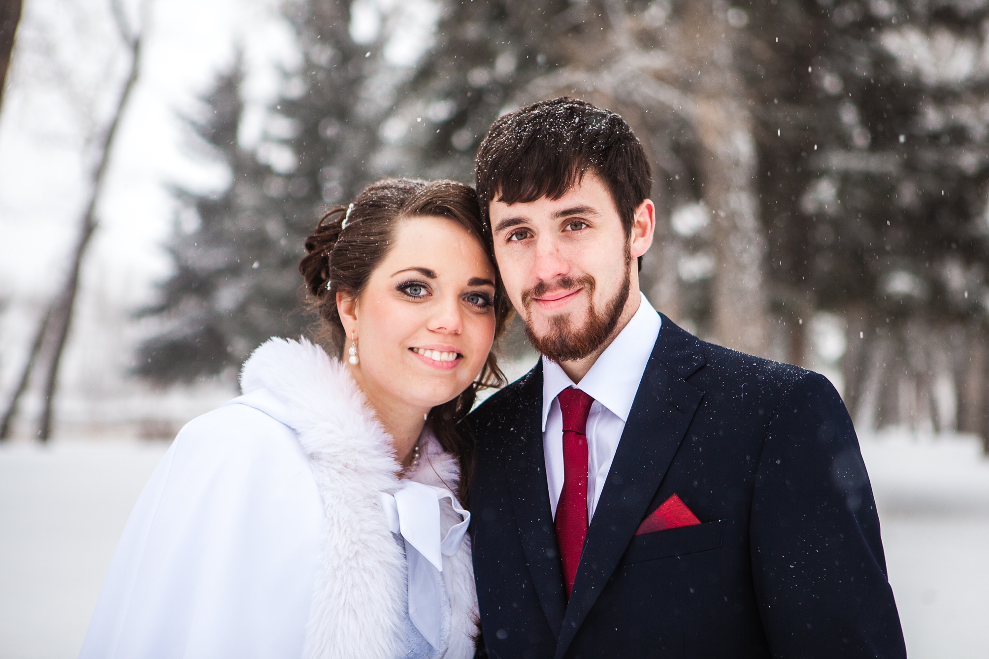 Alex and Kim's snowy winter wedding