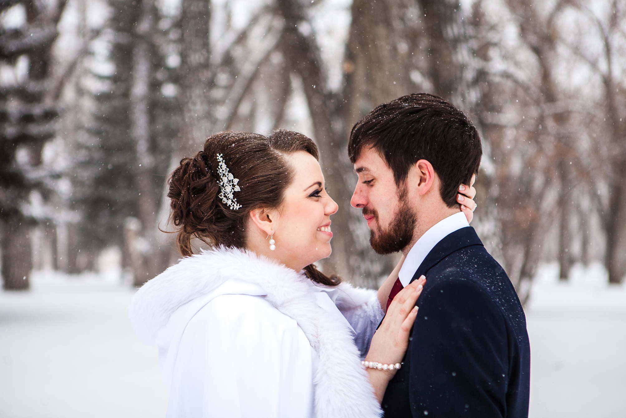 Alex and Kim's snowy winter wedding