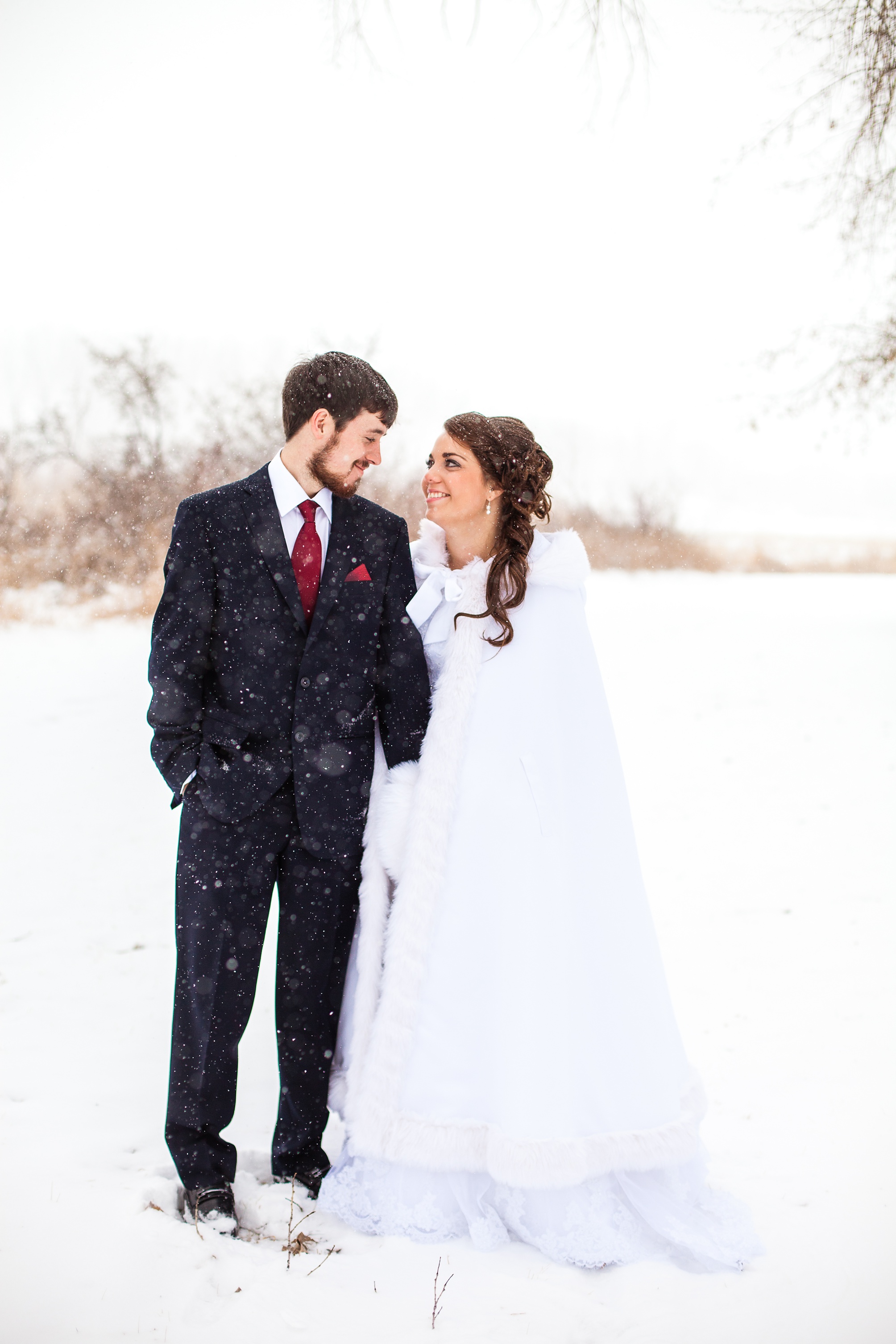 Alex and Kim's snowy winter wedding