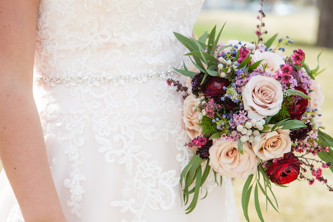 Blush pink lace wedding dress. Spring Cardston Temple wedding by Kinsey Holt Photography. Southern Alberta wedding photographer. 